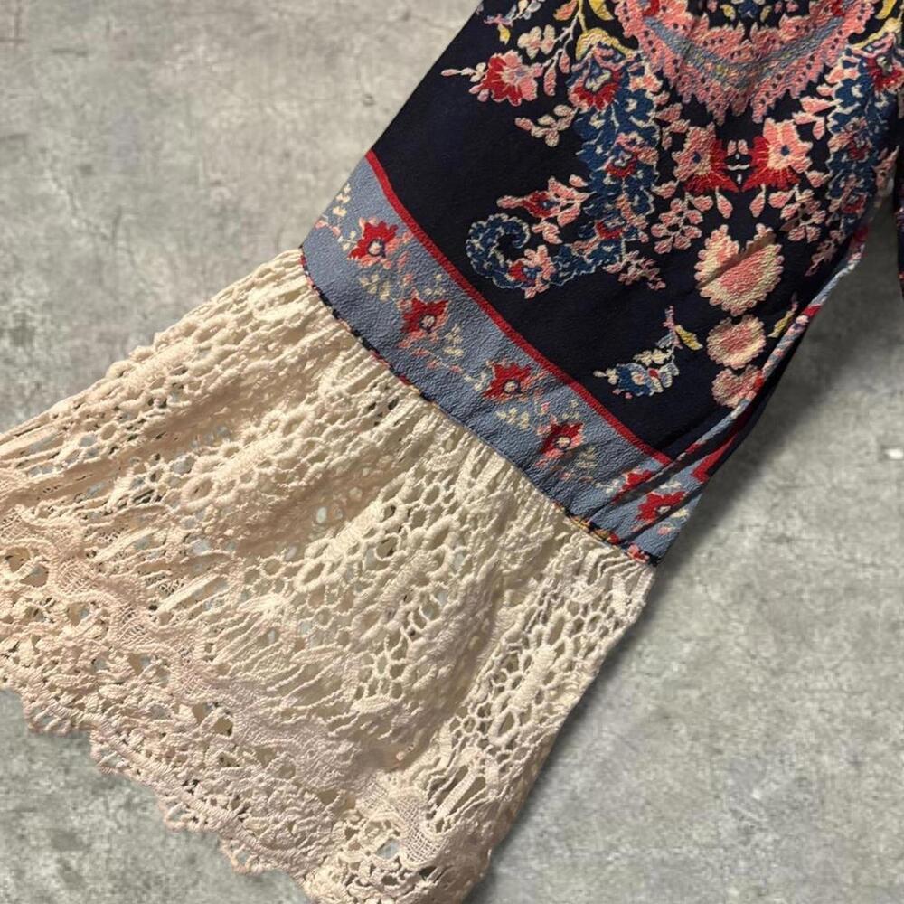 John Mark garden cottage patchwork embroidered la… - image 7